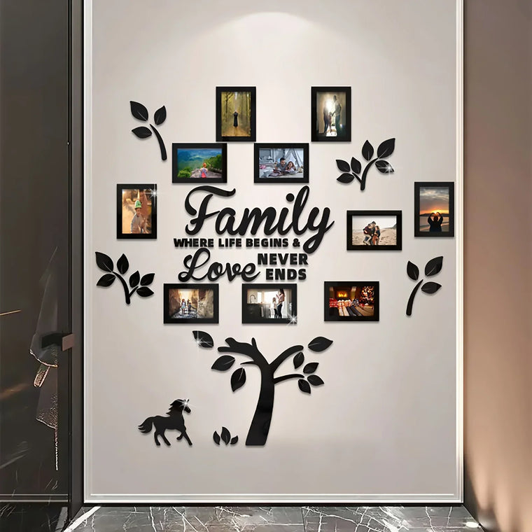 3D acrylic photo frame gallery wall decor set