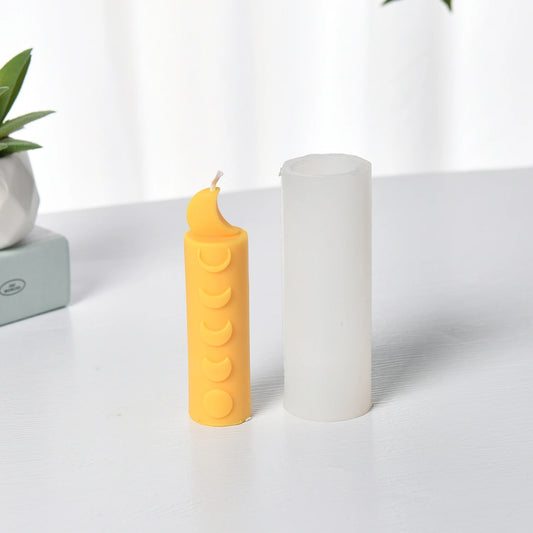 Triangle Silicone Candle Mold Moon Star Pattern DIY Pillar Making