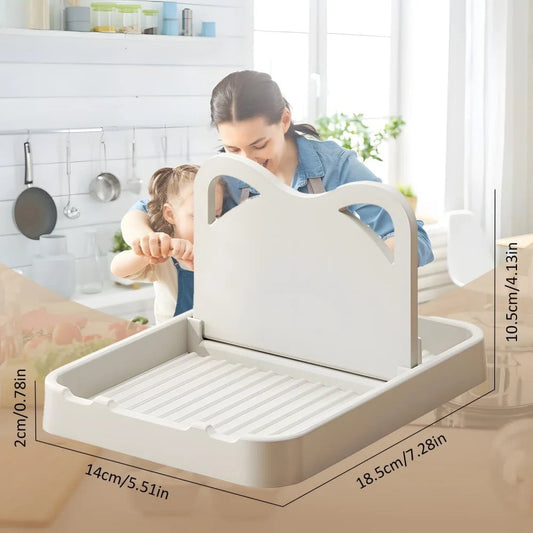 Silicone Kitchen Counter Spoon Rack & Pot Lid Organizer