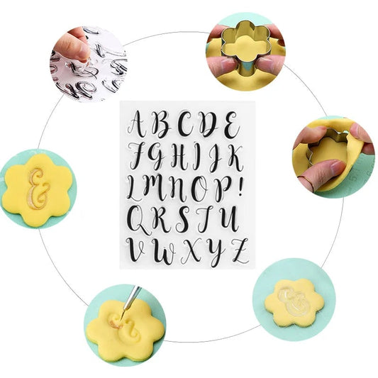 Alphabet Letter Stamps Set - Fondant Embossing Cookie Decorating Tools