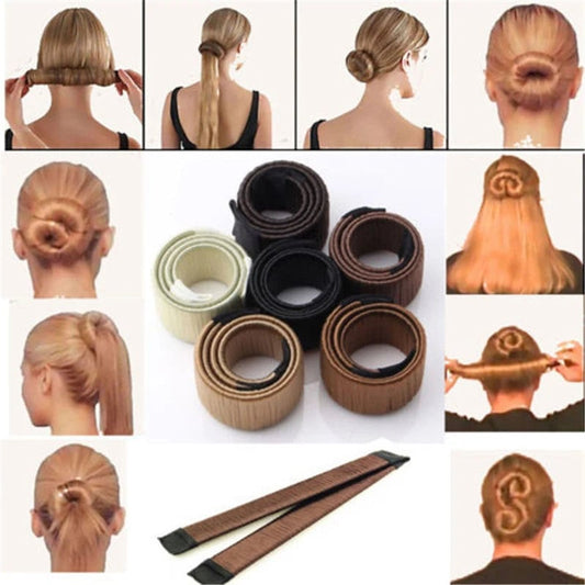 DIY Hair Bun Maker Donut Tool Synthetic Braider French Twist 6 Colors