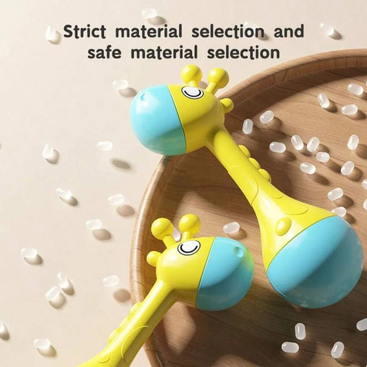 Soft Baby Hand Rattle Educational Toy - Gentle Sound Early Learning