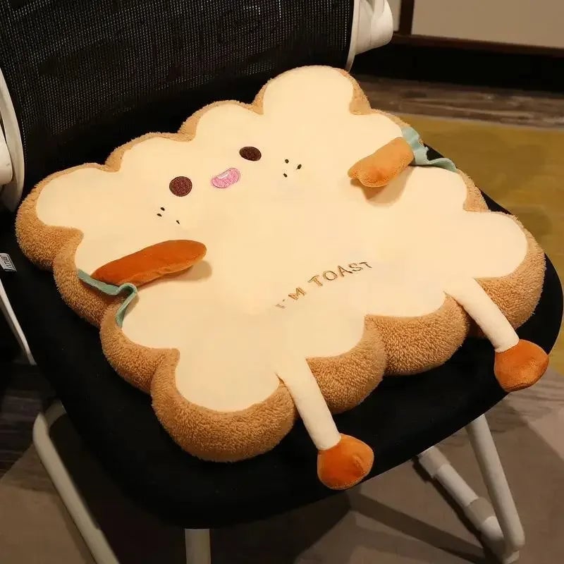 Memory Foam Bread Toast Cushion - Simulation Pillow Sofa Chair Pad