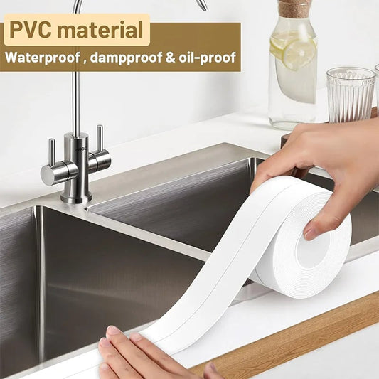 PVC Waterproof Sealing Strip Tape Self Adhesive Bath Kitchen Sink