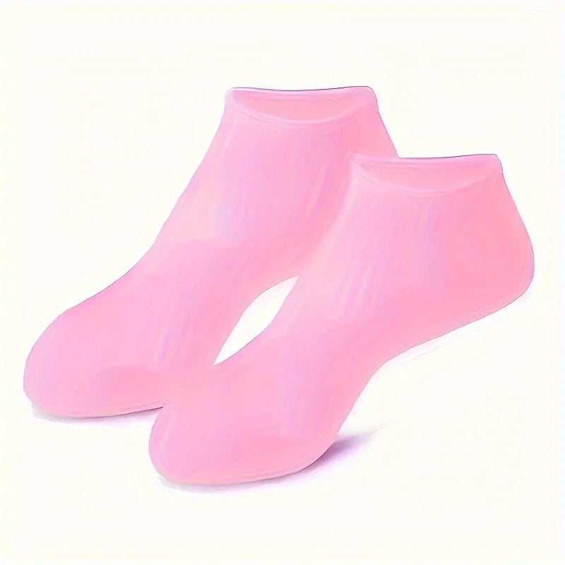 Silicone Gel Moisturizing Socks for Dry Cracked Feet - 2 Pack
