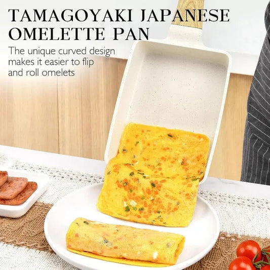 Rectangle Granite Stone Tamagoyaki Pan Nonstick Japanese Egg Frying