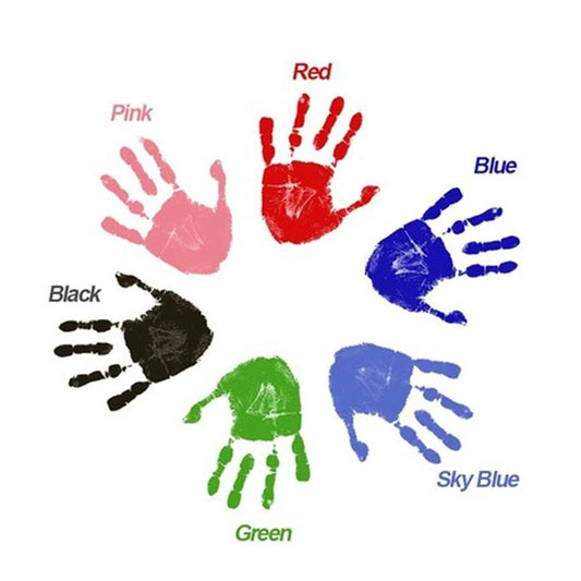 Newborn Baby Handprint Footprint Kit Ink Pads Photo Frame Gift