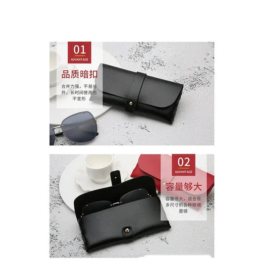 PVC Leather Glasses Case DS-05 Single Buckle Portable Sunglasses Bag