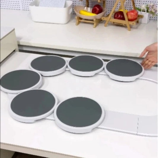 Manual Expandable Rotating Turntable Plate for Dining Table Kitchen