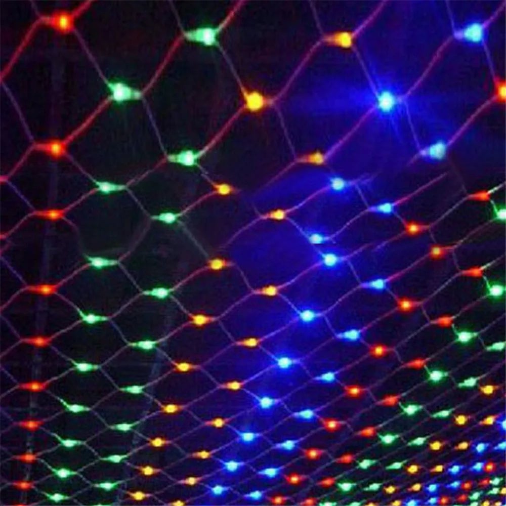 LED Net Christmas Lights 3M×2M 204LEDs Waterproof Mesh Garland