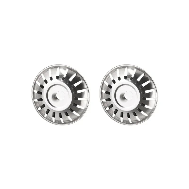 Stainless Steel Kitchen Sink Strainer Stopper 2 Piece Filter Set