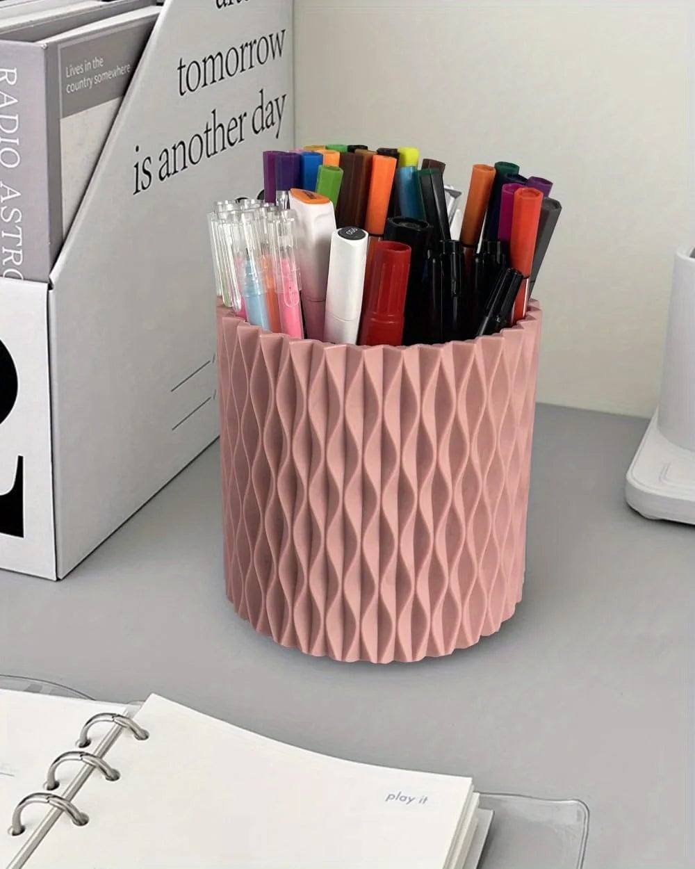 5-Compartment Desk Organizer Storage Box - Pen Pencil Holder