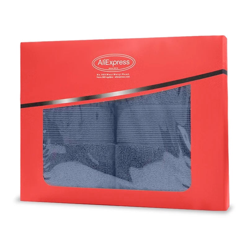 Premium Cotton Face Towels - Ultra Absorbent Non-Shedding 2-Pack