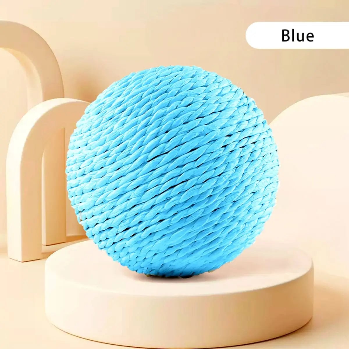 10CM Interactive Sisal Cat Scratching Ball - Teeth Cleaning Sound Toy