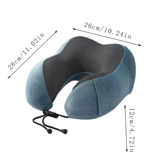 Memory Foam U-Shaped Travel Pillow - Cervical Neck Support Cushion