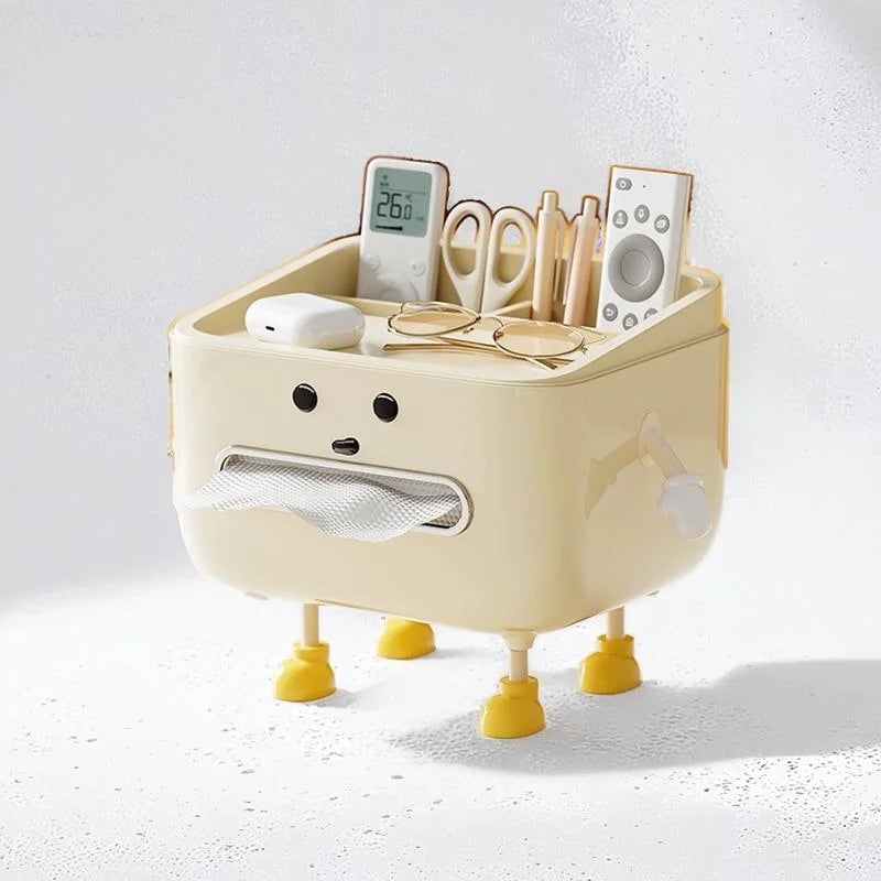 Multi-Function Desktop Organizer Box - Student Dorm Paper Towel Storage