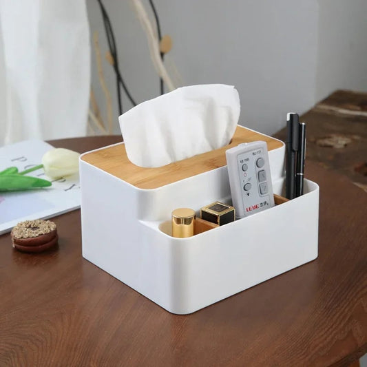 Multi-Compartment Plastic Desktop Organizer for Remote Controls