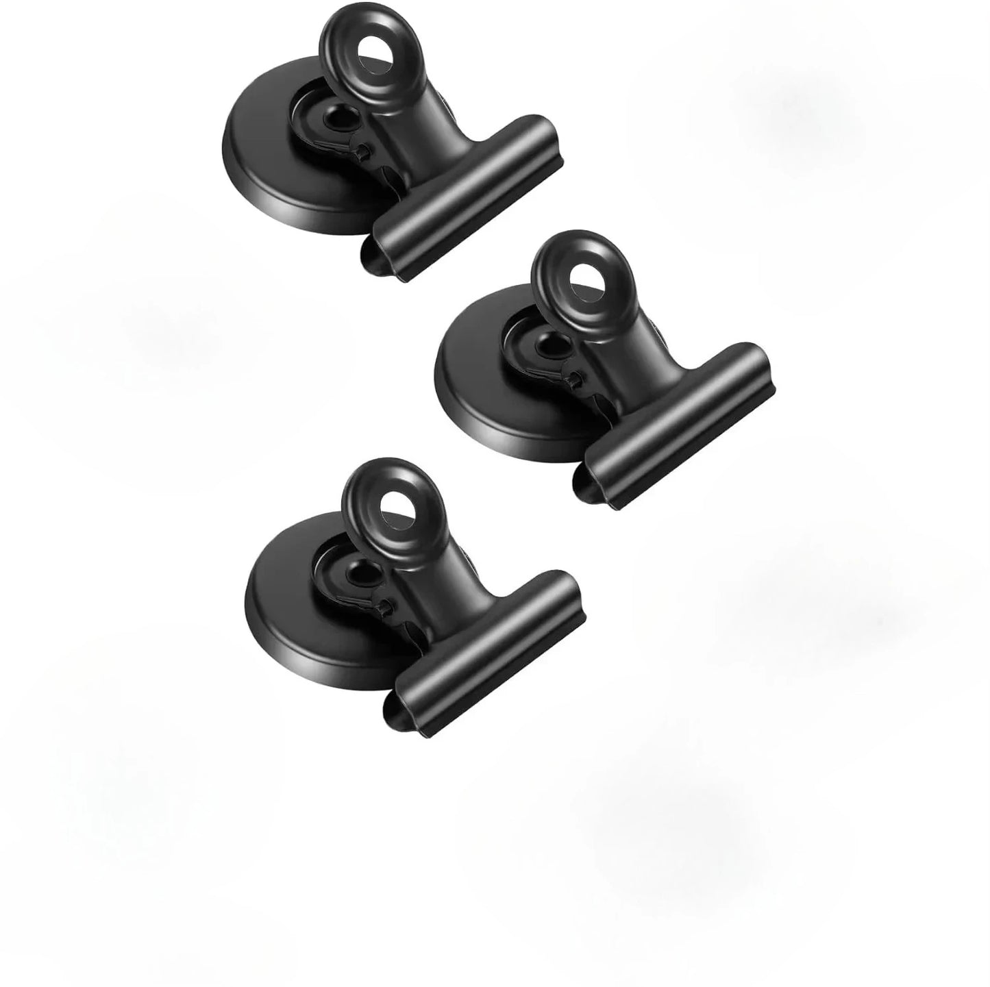 3pcs Magnetic Metal Clips Punch-Free Fridge Hook Storage Rack Set