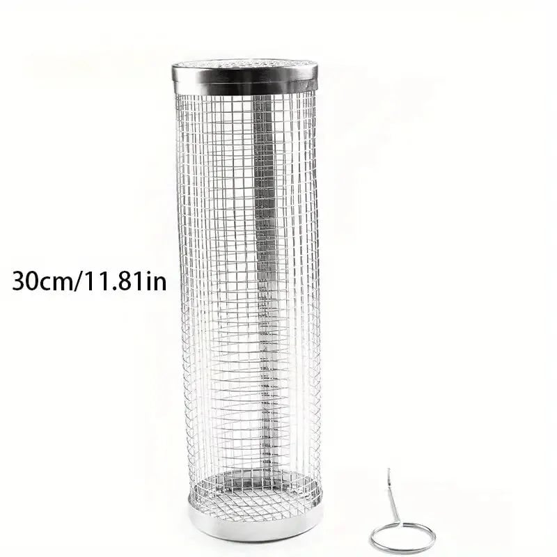 Stainless Steel BBQ Grill Cage - Outdoor Camping Grilling Tool