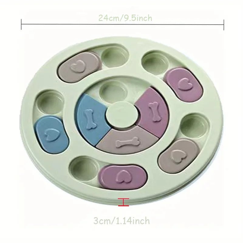 Interactive Dog Puzzle Feeder Slow Feeding Educational Treat Toy