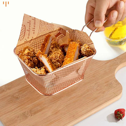 Stainless Steel Mini Square Oil-Separated Frying Basket