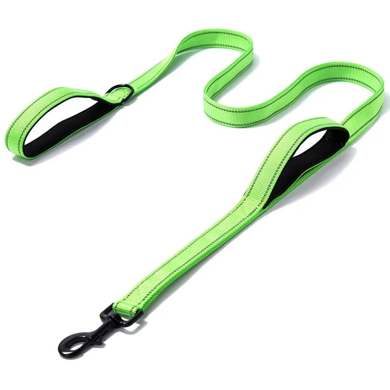 Heavy Duty Double Handle Chain Dog Leash - Training Control Lead