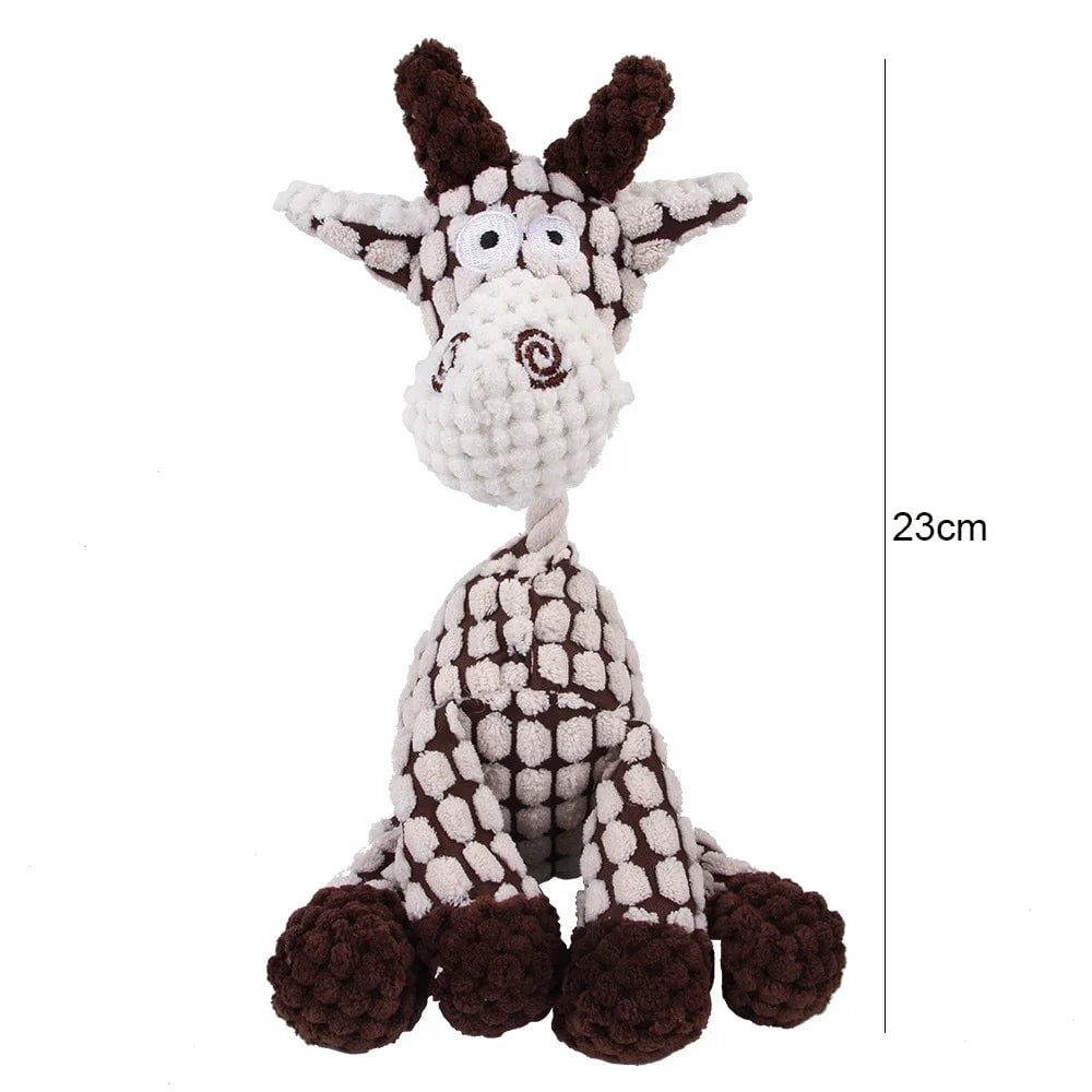 Corduroy Donkey Squeaky Dog Chew Toy - Plush Training Toy Puppy