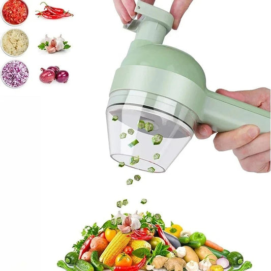 4-in-1 Electric Food Processor - Vegetable Cutter Garlic Masher