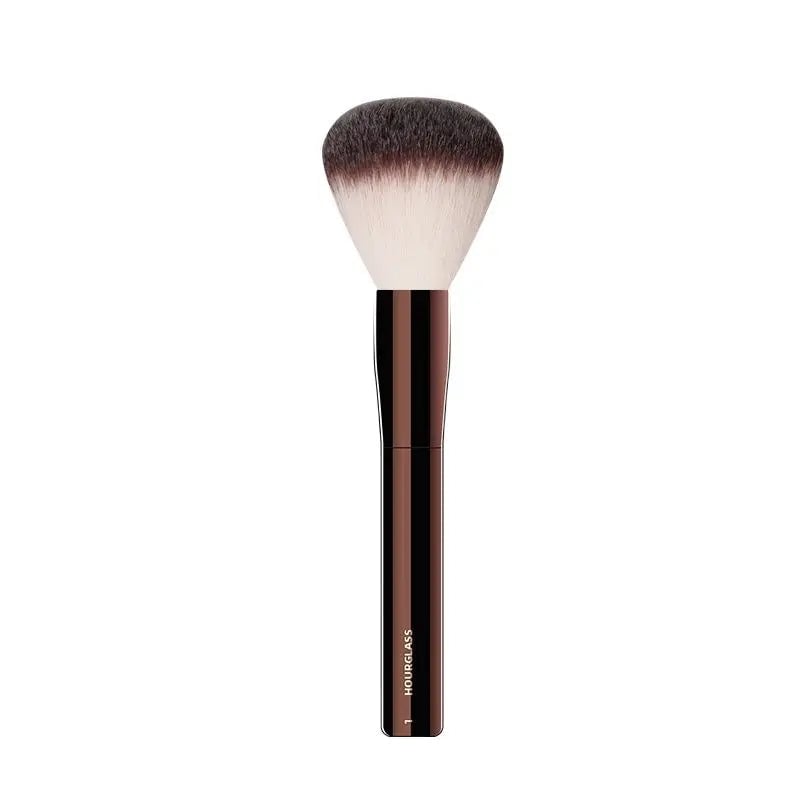 No.1 Round Head Powder Brush - Soft Fiber Hair Hourglass Design