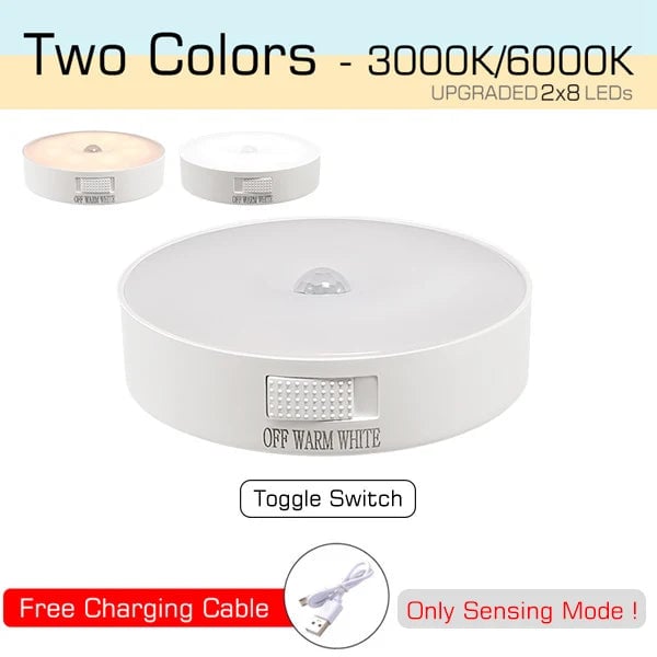 USB Rechargeable Motion Sensor LED Night Light for Kitchen Bedroom