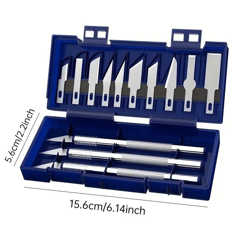 13pcs Metal Carving Knife Set Non-Slip Precision Art Cutting Tools