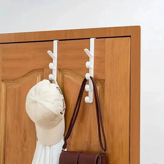 Over Door Clothes Hanger Rack - Plastic Bedroom Storage Hook Organizer