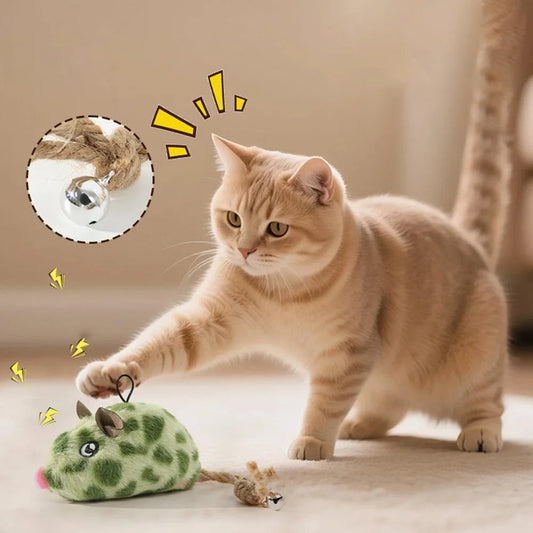 Squeaky Mouse Cat Toy Interactive Kitten Chew Toy Boredom Relief