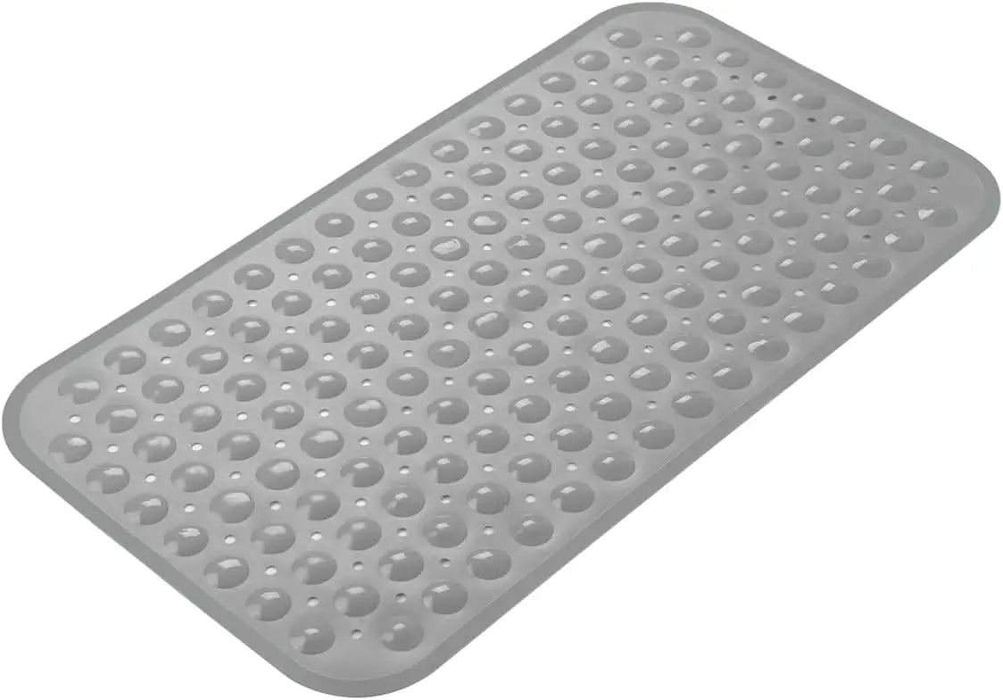 Non-Slip Bathtub Mat 27.6x15in Suction Cups Drain Holes Shower