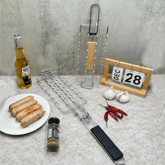 Compact Chrome-Plated Steel BBQ Grill Grate - Professional Cooking