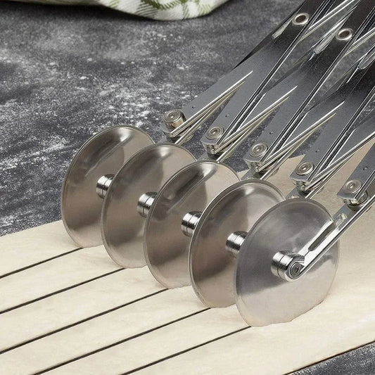 Stainless Steel 3/5/7 Wheel Pastry Cutter Dough Divider Pizza