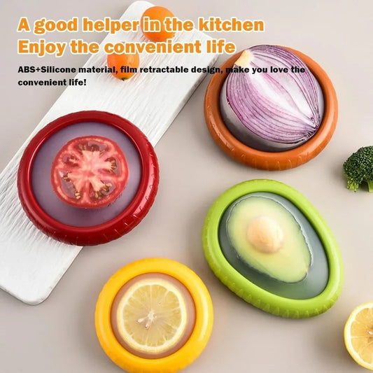 Silicone Fruit Storage Boxes Set - Reusable Food Savers 1-4Pcs
