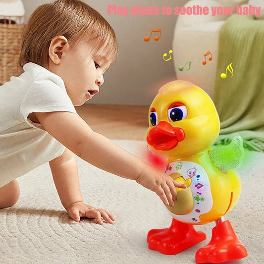 Electric Dancing Duck Musical Toy LED Lights Educational Kids