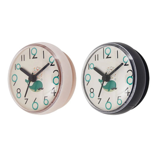Waterproof Bathroom Shower Clock with Suction Cup - Small Round