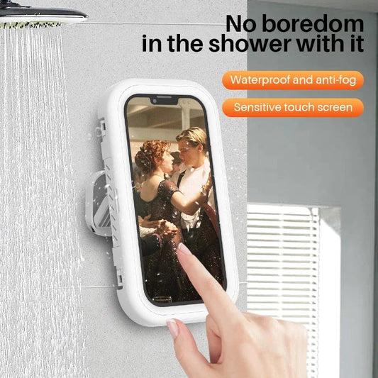 Waterproof Rotating Phone Mount - Adjustable Bathroom Shower Holder