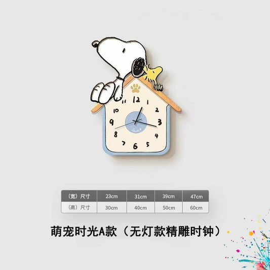 Snoopy Wall Clock - Cartoon Character Design Indoor Decor