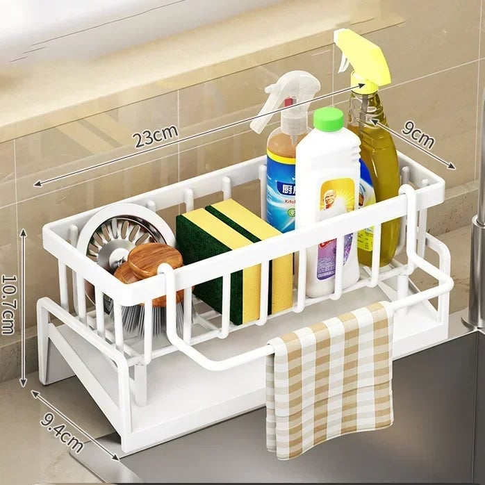 Multifunctional Kitchen Sink Organizer Rack - Sponge Drainer Shelf