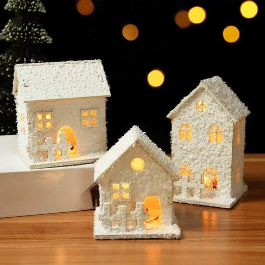 LED Snowflake Christmas Lights - Shining Holiday Decorations Small House