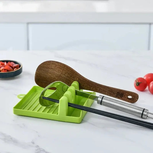 Multi-Purpose Spatula Rack Kitchen Utensil Holder & Pot Lid Stand