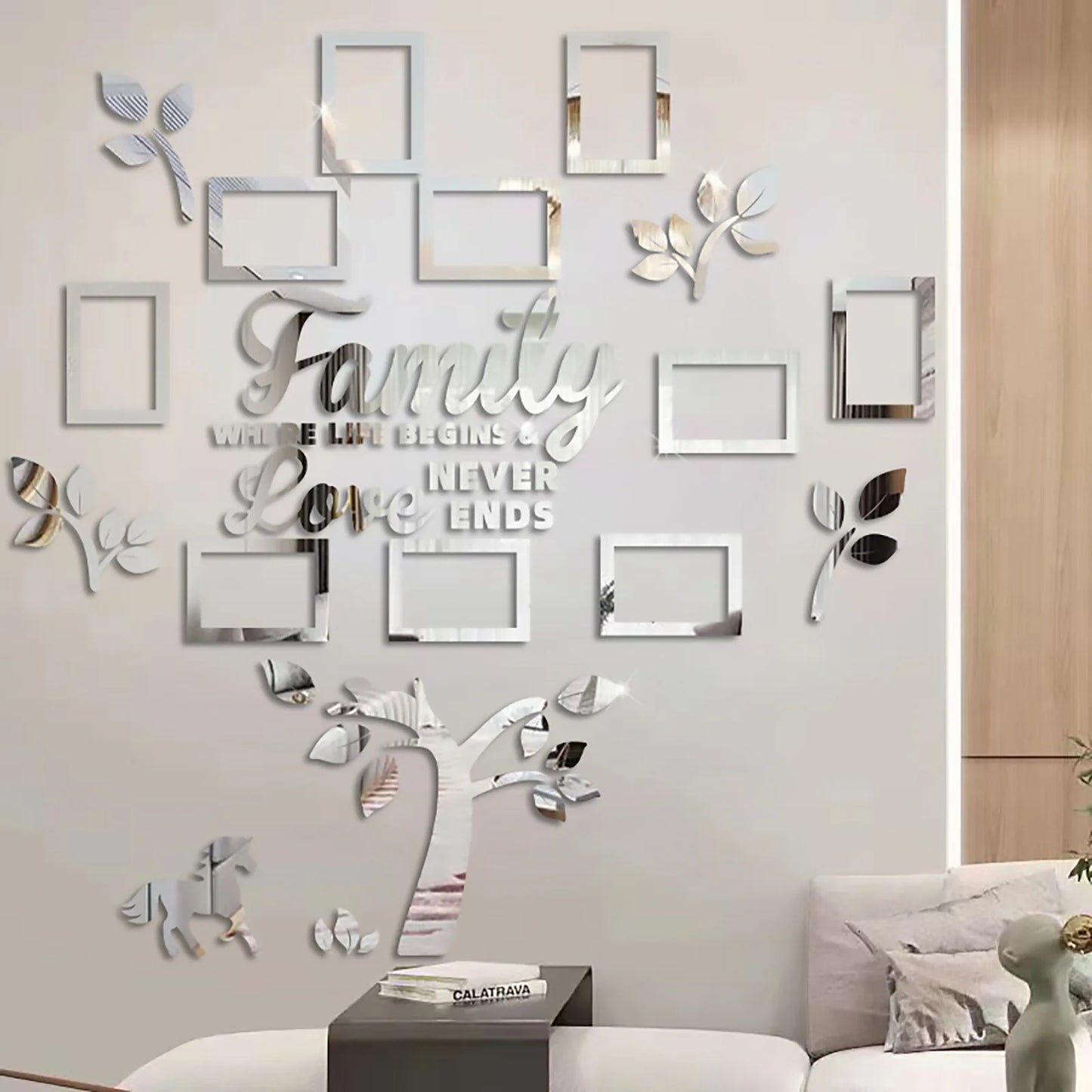 3D Acrylic Photo Frame Wall Decor Set with Poster Templates