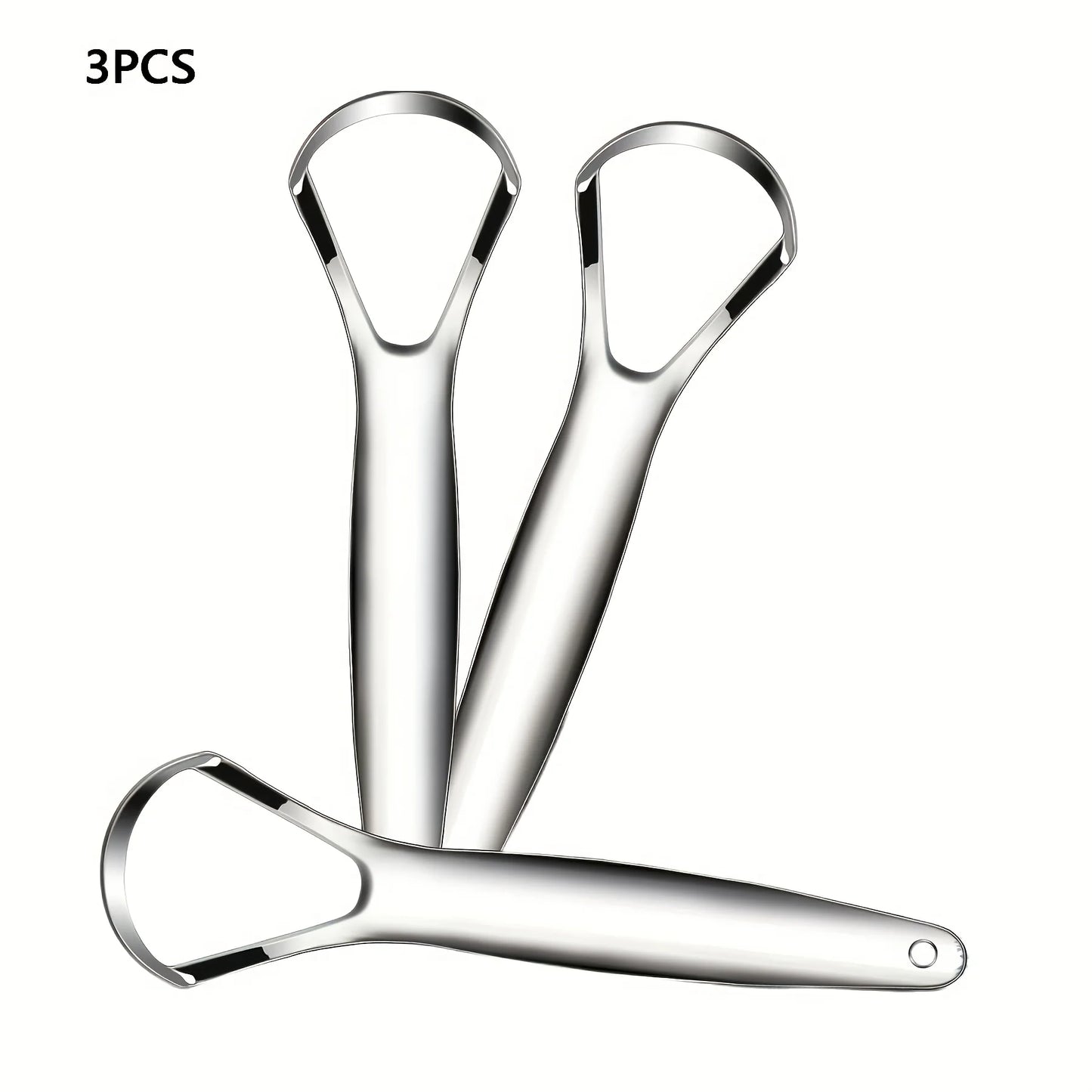 Stainless Steel Tongue Scraper - Adult Oral Care Bad Breath Remover