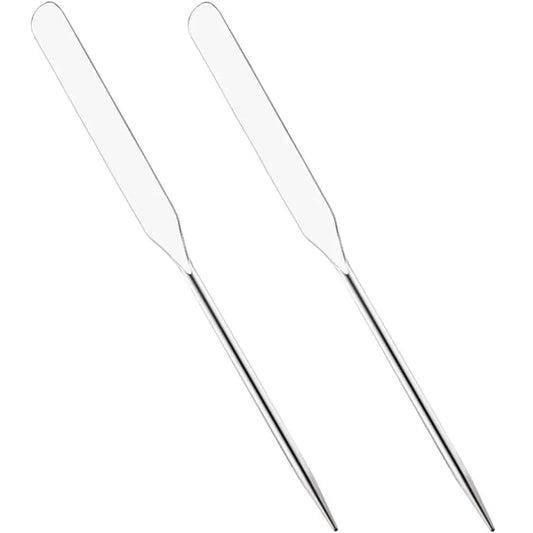 2Pcs Stainless Steel Makeup Mixing Rods Foundation Nail Art Tools