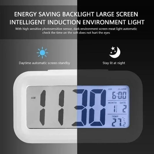 LED Digital Alarm Clock with Calendar Display Multi-Function Desktop