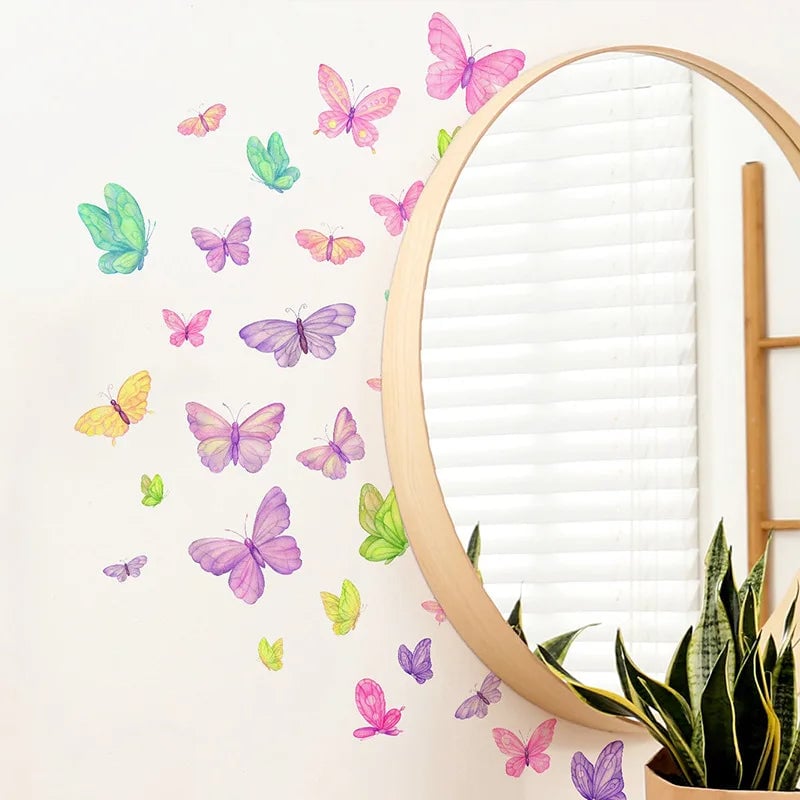 Self Adhesive Butterfly Wall Stickers - Kids Bedroom Home Decor