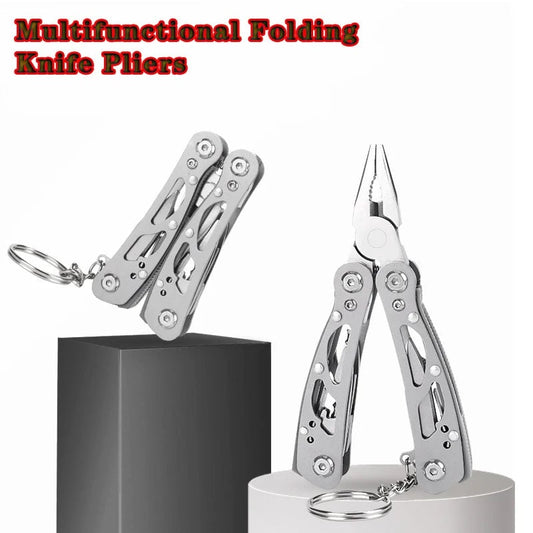 Stainless Steel Multi-Tool Pliers - Folding Camping Survival Tool